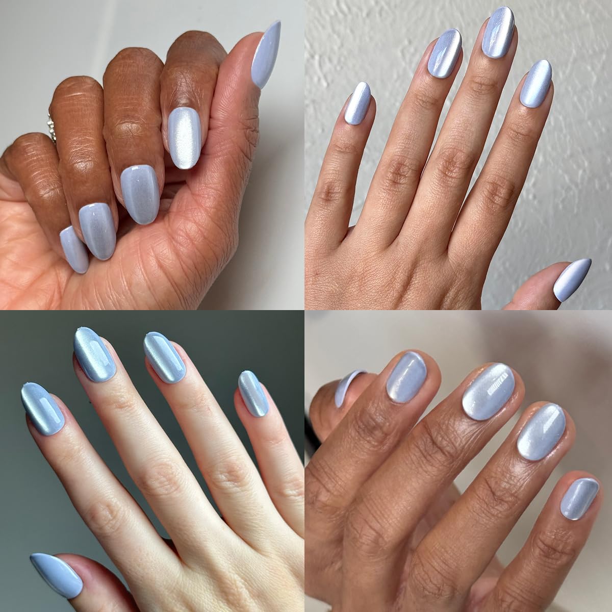Olive & June Effects Super Stick Mani Press-On Nails | Oval, Medium | No Glue Needed | 32 Tab Nails in 16 Sizes | Non-Toxic Tabs | Easy On-Off Beauty & Personal Care Olive & June