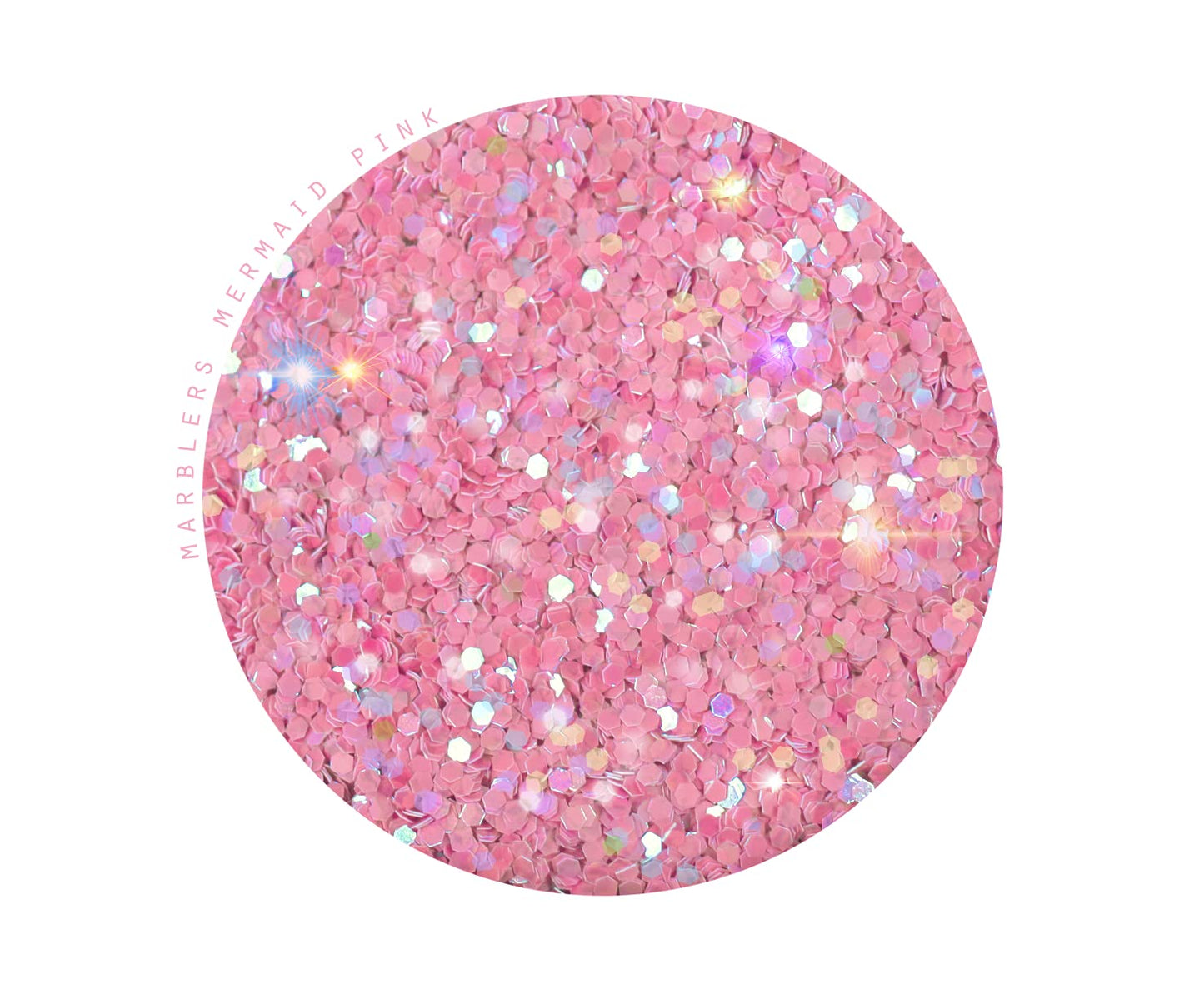 MARBLERS Mermaid Shaped Face & Body Glitter [Pink] 0.18oz (5g) | Chunky | Chopped | Flake | Non-Toxic | Vegan | Cruelty-Free | Festival, Rave & Party