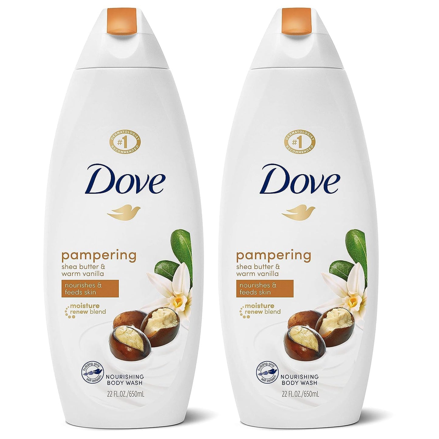 Dove Pampering Body Wash Nourishes & Feeds Skin Shea Butter with Warm Vanilla Effectively Washes Away Bacteria While Nourishing Your Skin 44.0 Fl Oz