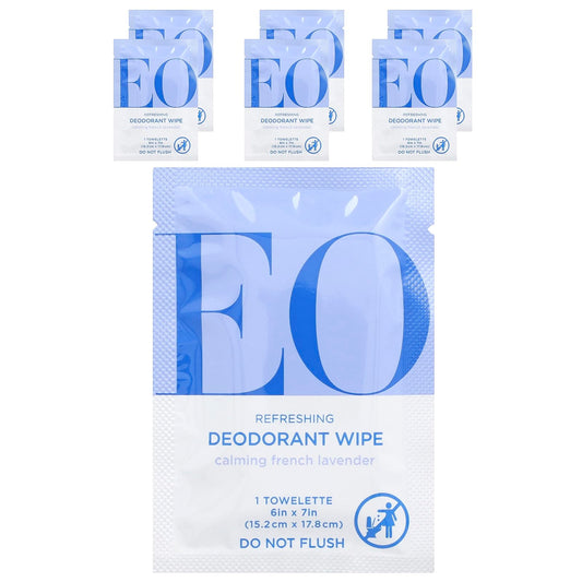 EO Deodorant Lavender Wipes, 6 Count Beauty and Personal Care EO