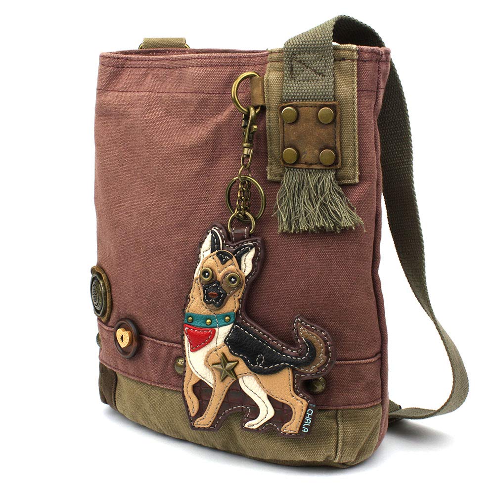 Chala Patch Crossbody - GermanShepherd- Mauve