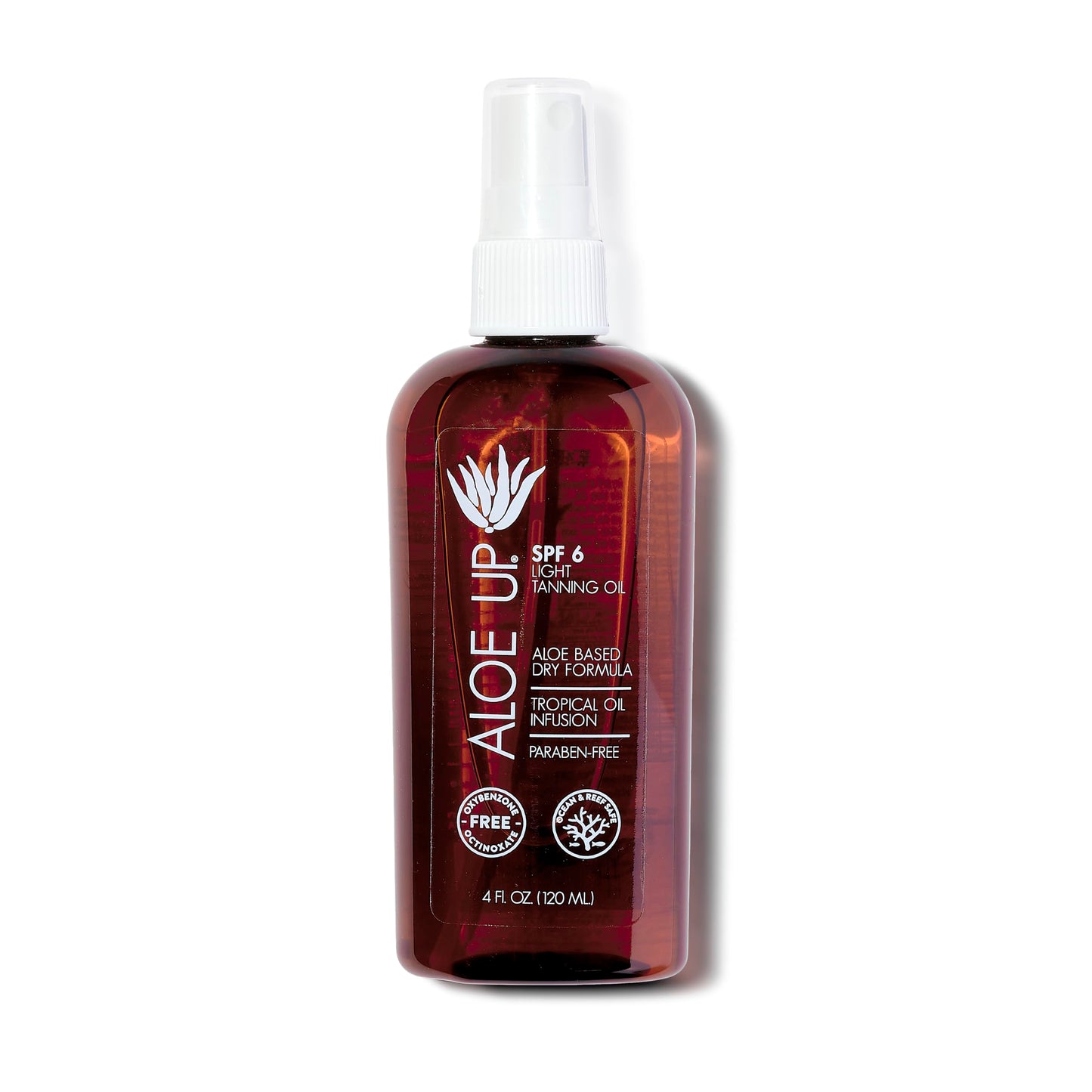 Aloe Up Light Tanning Oil With SPF 6 Sunscreen - Body and Face Tanning for Outdoor Sun - With Pure Aloe Vera Oil and Natural Oils - Absorbs Quickly