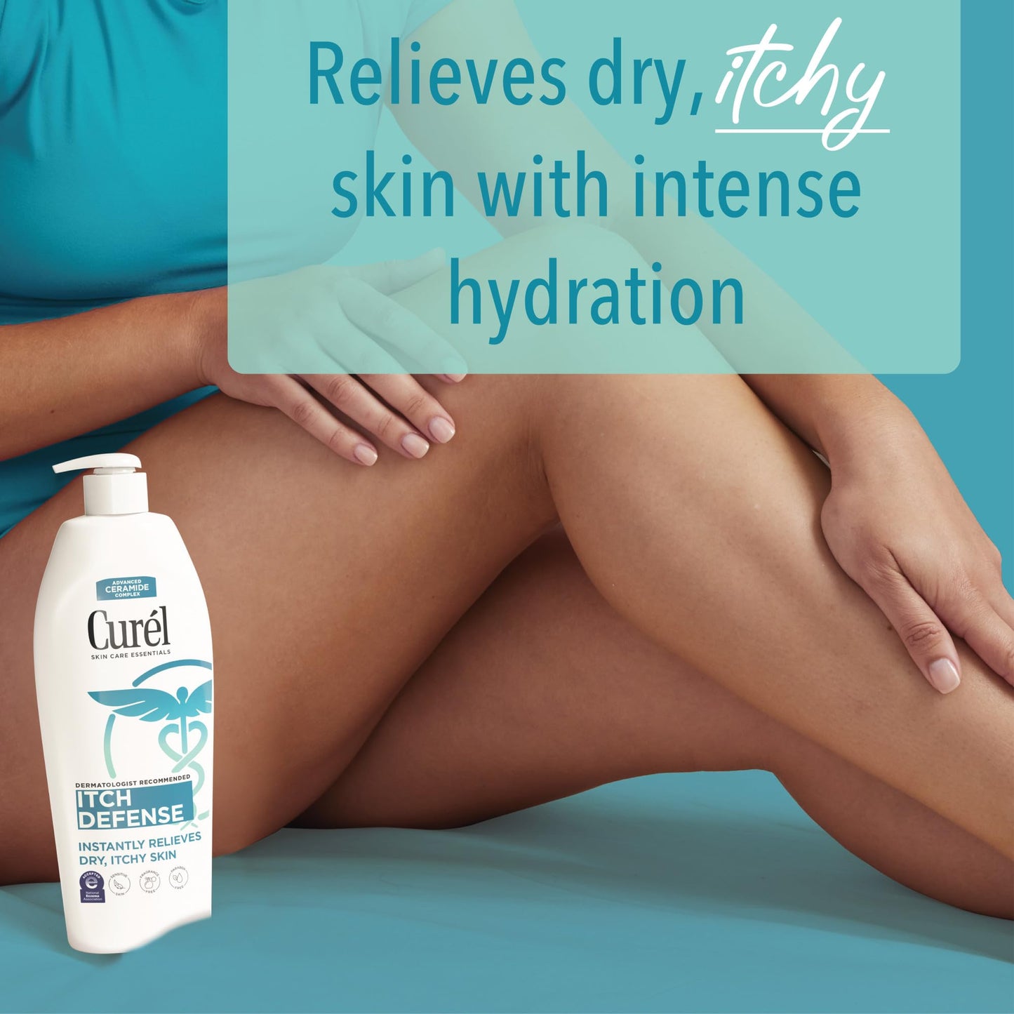 Curel Itch Defense Calming Body Lotion, Moisturizer for Dry, Itchy Skin, Body and Hand Lotion, with Advanced Ceramide Complex, Pro-Vitamin B5, Shea