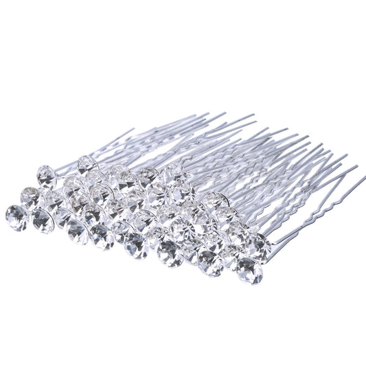 EBOOT 40 Pack Rhinestone Hair Pins Bridal Wedding Crystal Clips Accessories Decorative for Women and Girls Beauty & Personal Care EBOOT
