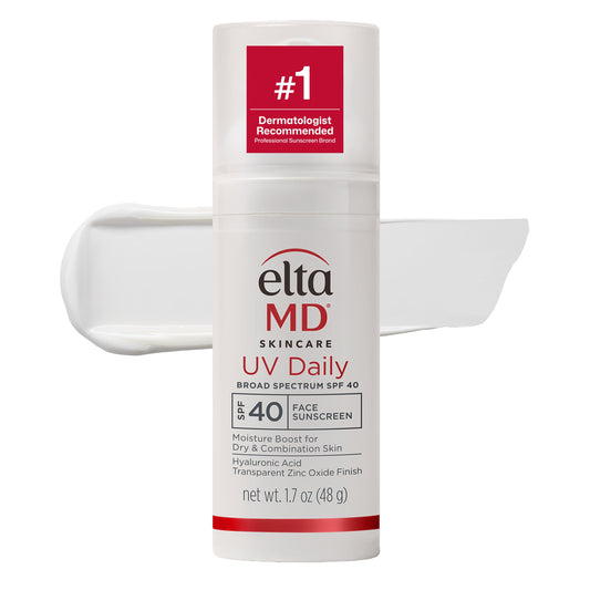 EltaMD UV Daily SPF 40 Face Sunscreen Moisturizer with Zinc Oxide, Daily Face Moisturizer with SPF, Sunscreen, For Dry Skin 1.7 oz Pump Beauty & Personal Care EltaMD