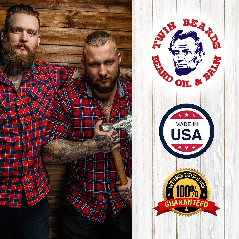 Twin Beards Sandalwood Beard Oil for Men | Beard Conditioner for Men | Essential Beard Care | Beard Softener for Men during Beard Growth | Beard