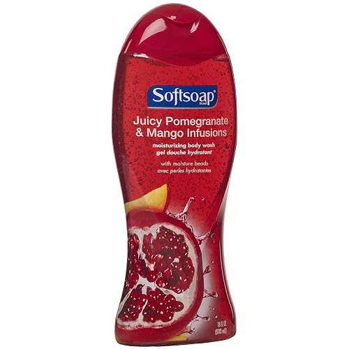 Softsoap Moisturizing Body Wash, Pomegranate & Mango, 18oz, 6pk