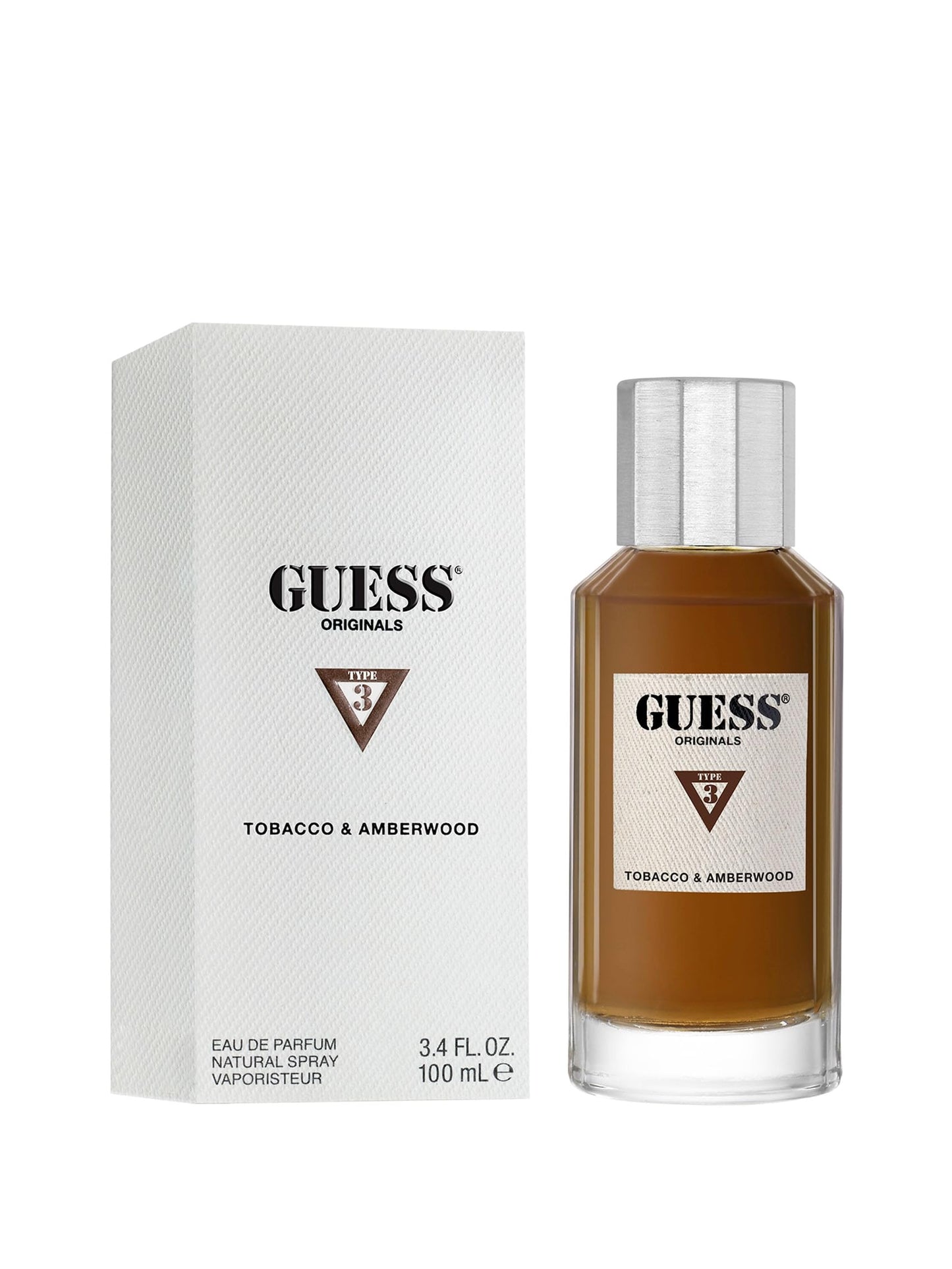 Originals Type 3 Tobacco and Amberwood by Guess for Men - 3.4 oz EDP Spray