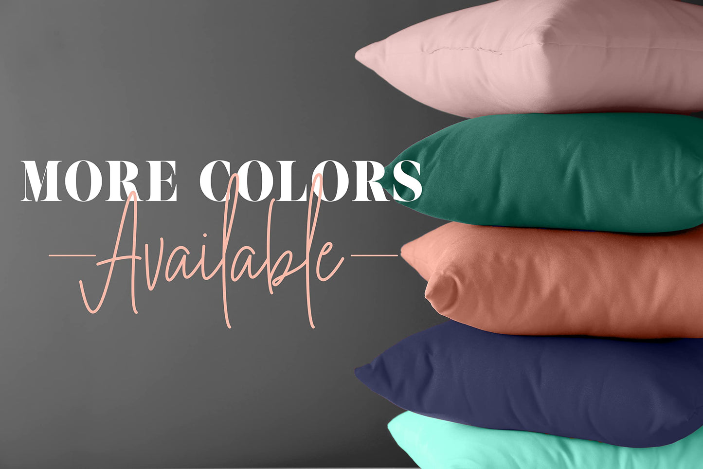 Elegant Comfort Solid Pillowcases 1500 Premium Hotel Quality Microfiber - Smooth Weave, Wrinkle and Stain Resistant, Easy Slip-On, 1-Piece Set, Body