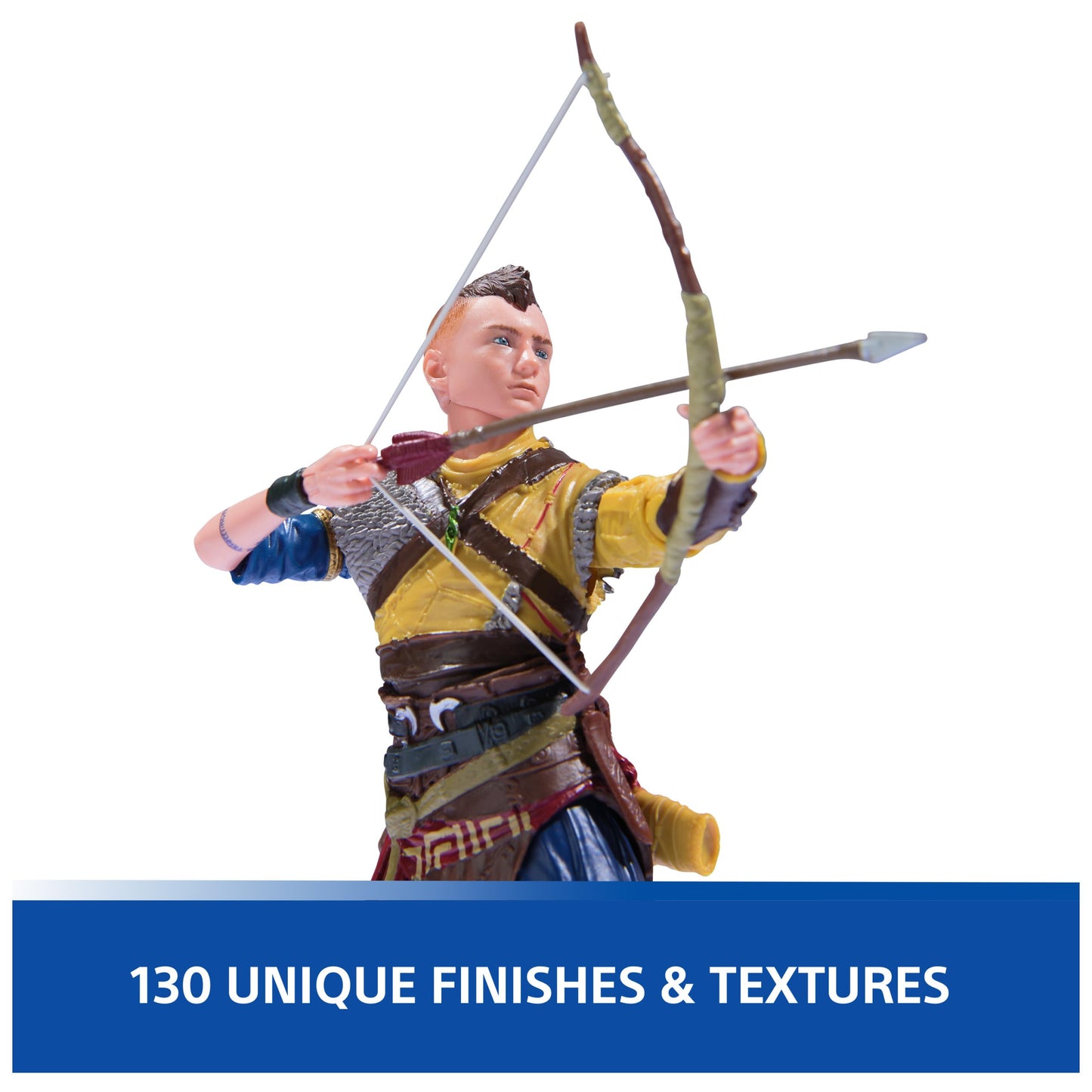 PlayStation God of War Ragnarok, 6” Atreus Action Figure with 4 Accessories, The Shapes Collection, for PS5 Fans & Collectors Ages 17+