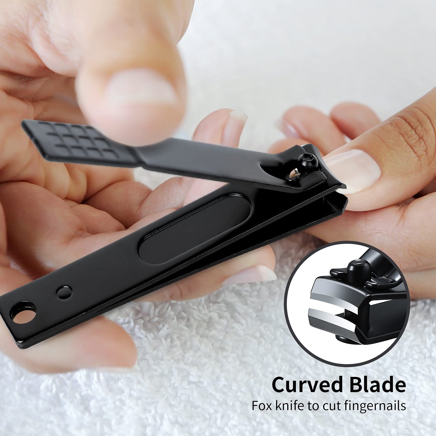 Aogeili Nail Clippers Set, Sharp Stainless Steel Fingernail & Toenail Clippers, Black Nail Cutter, Perfect 4 pcs Black Nail Cutter for Men/Women/Kids Beauty and Personal Care Aogeili