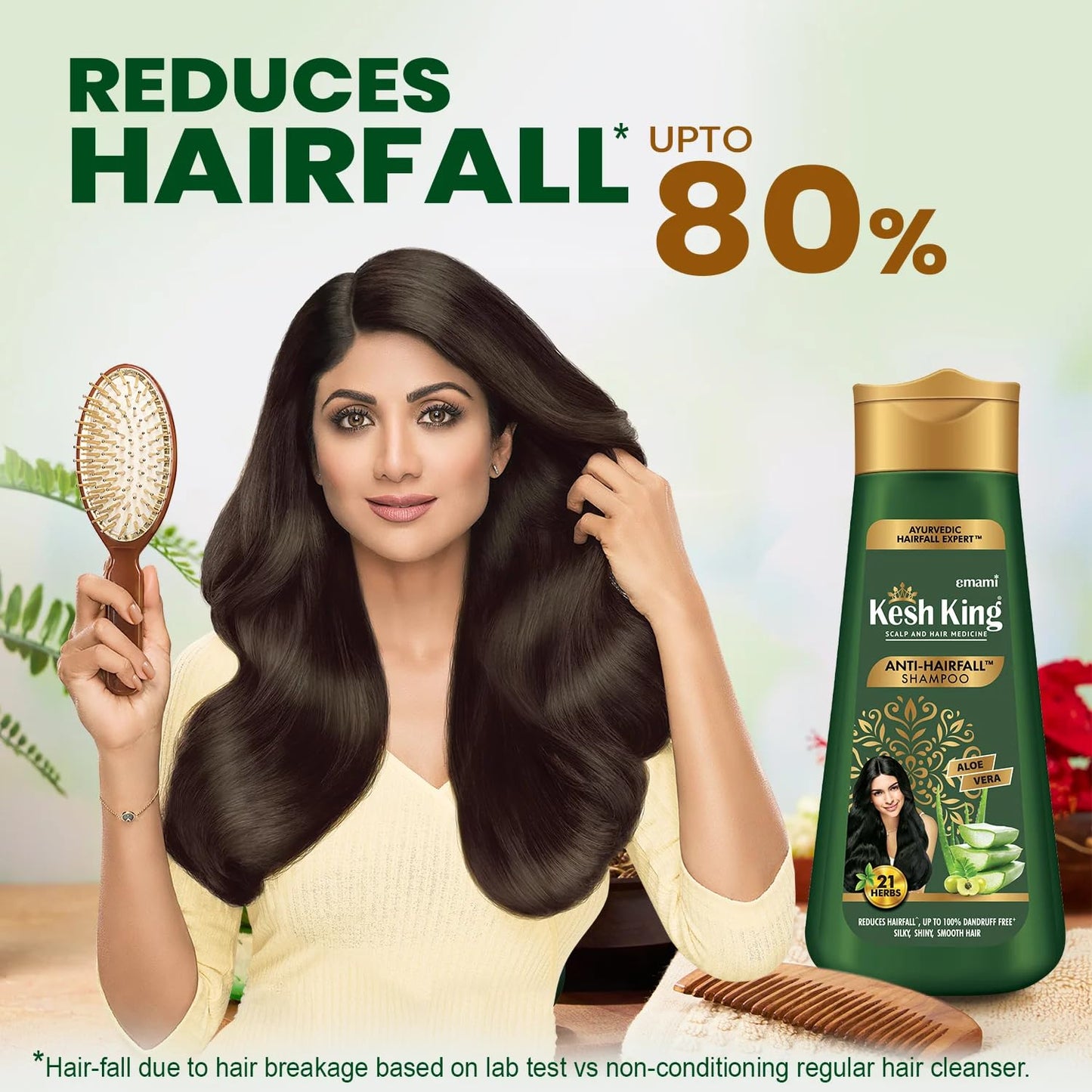 KESH KING Anti Hairfall Shampoo | with 21 Ayurvedic Herbs & Aloe Vera | Provides Healthy Nourished Scalp | for Shiny & Smooth Hair | 6.76 Fl Oz/200ml