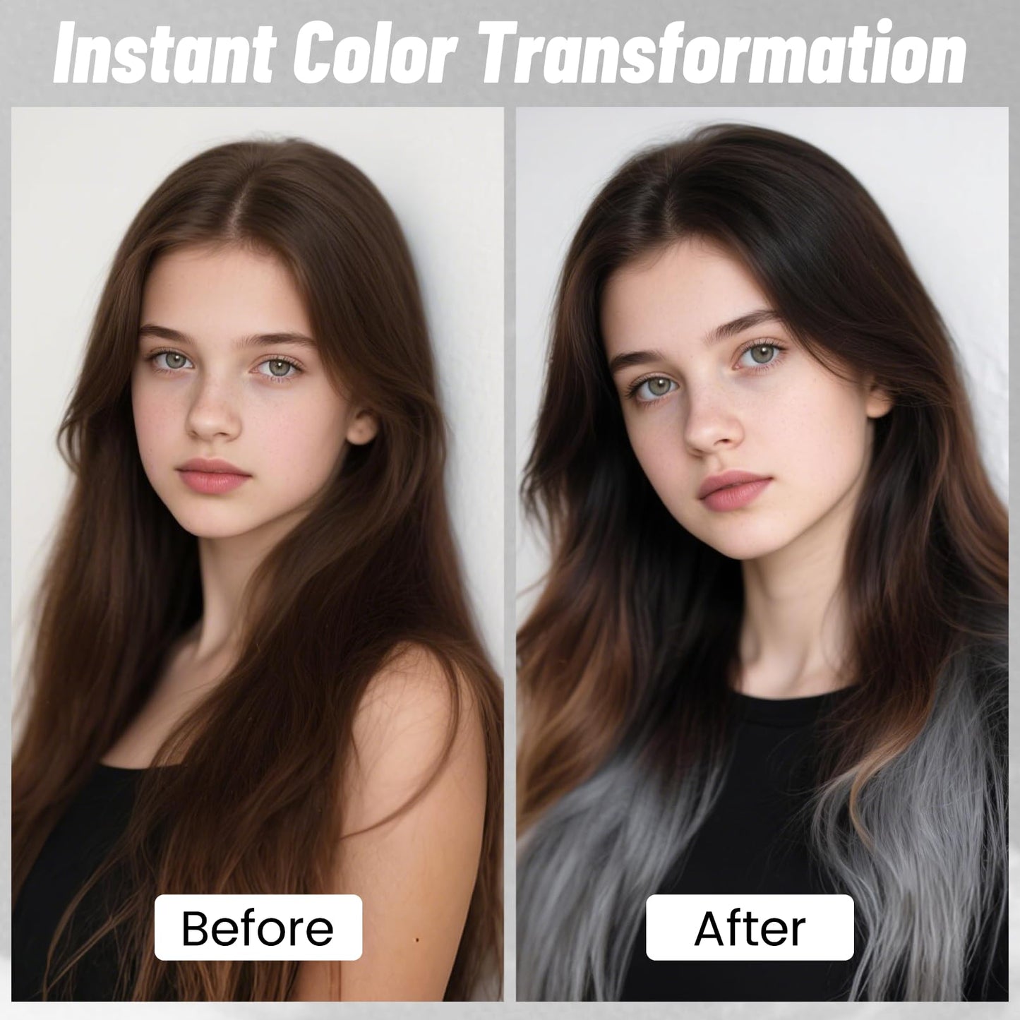 Silver Gray/Grey Hair Spray, Seaboll Temporary Hair Color Spray for Kids Women Men-4.06 oz-Safe Non Sticky Washable One Day Hair Dye Spray, for 100th