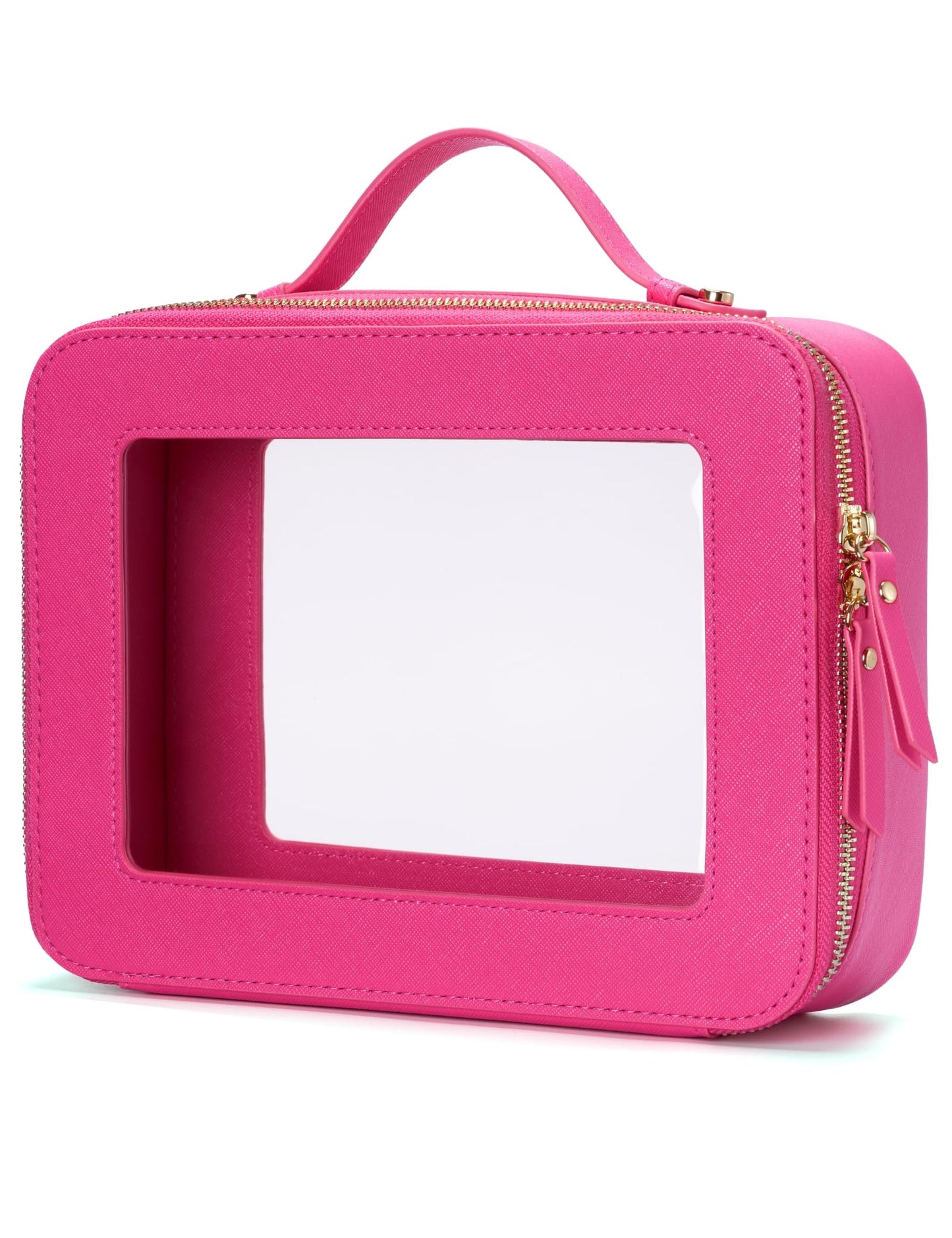 Popvibe Clear Makeup Bag Travel Cosmetic Case Transparent Toiletry Bag with Zipper, Portable Make Up Organizer Traveling Compact Car Bag Beauty and Personal Care Popvibe Default Title
