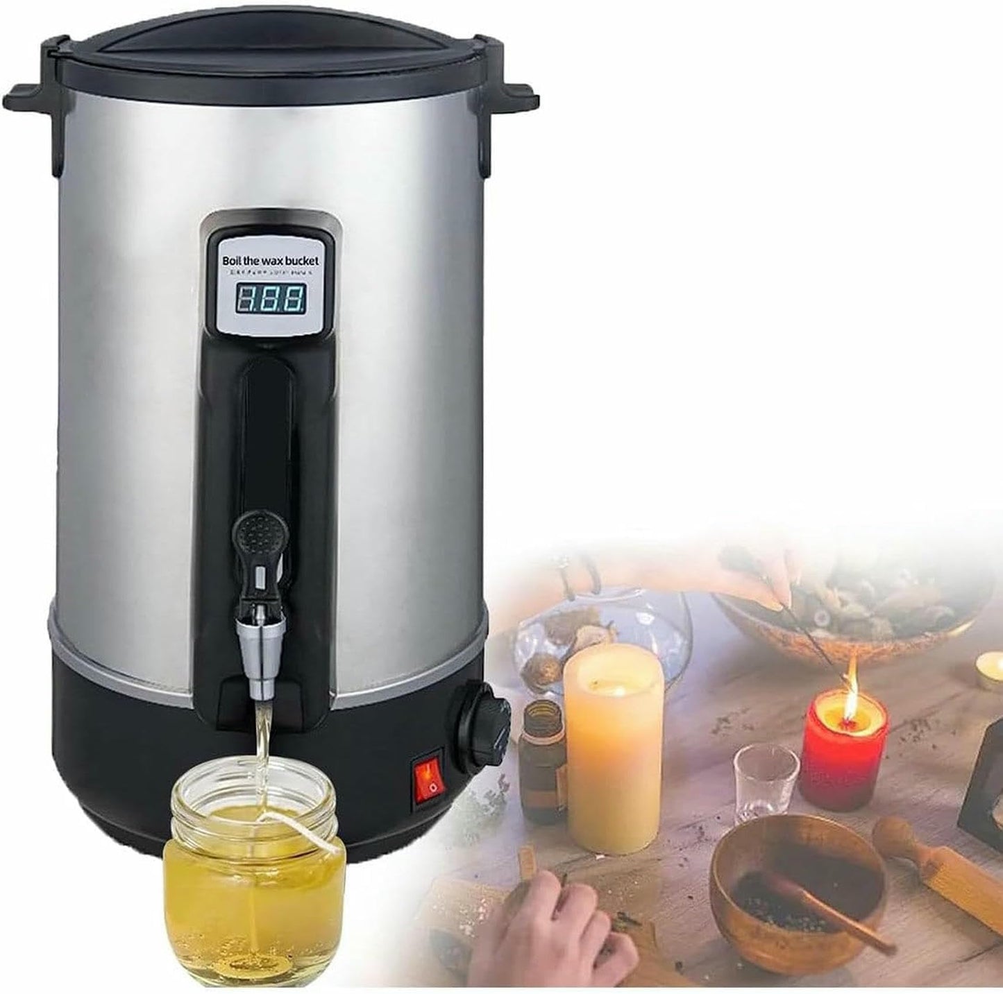 FYLFANYAN Wax Fuser for Candle Manufacturing, 8L-35L Electric Wax Pot for Candles, Professional Stainless Paraffin Wax Heater, Soy Wax Fusion Tank ~/ Beauty and Personal Care FYLFANYAN