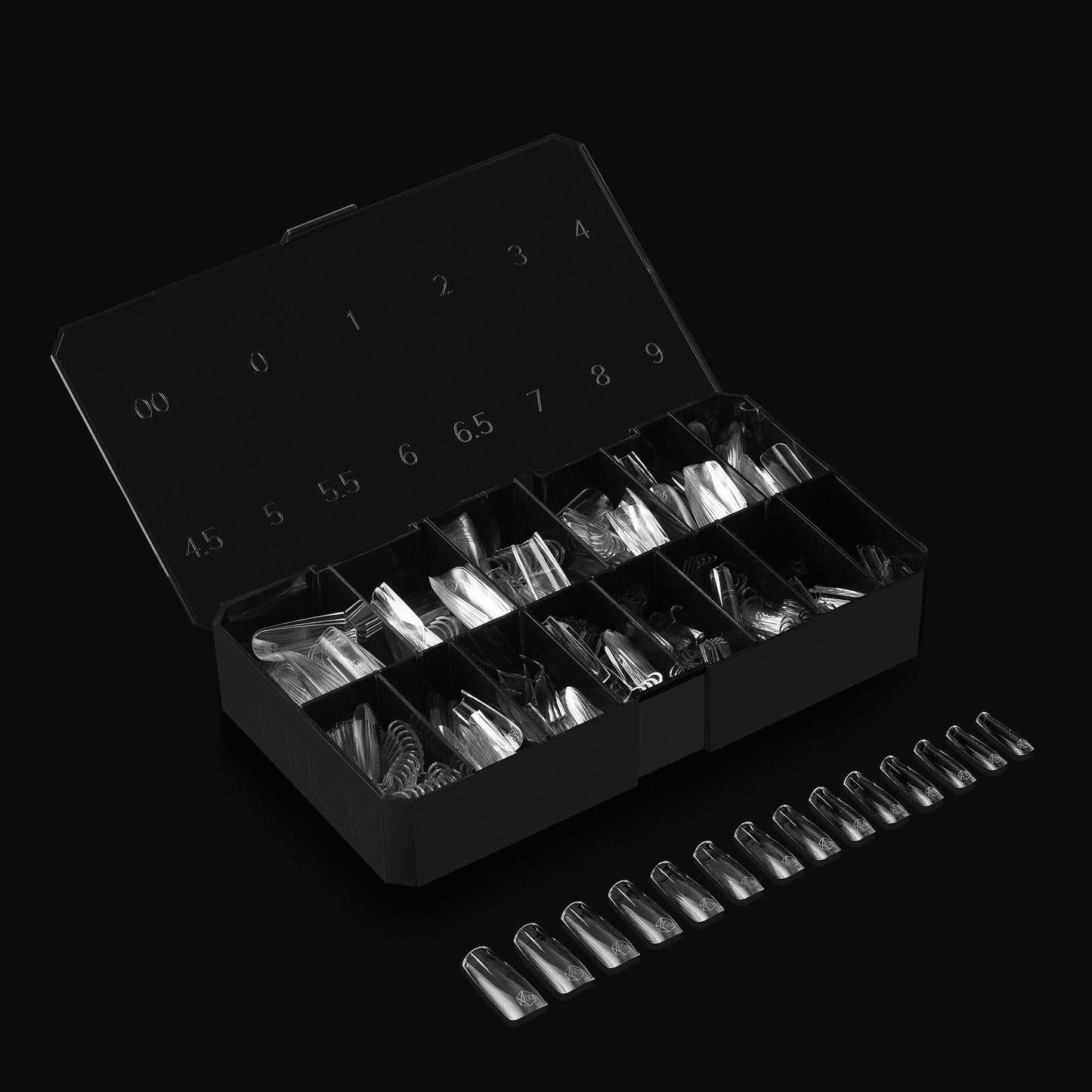 Aprés Gel-X® Square Box of Nail Tips | 280 Gel-X Tips, Soft Tips, 14 Sizes 00-9 | Half-sizes Included (Natural Square Long, 280 Count) Beauty & Personal Care APRÉS
