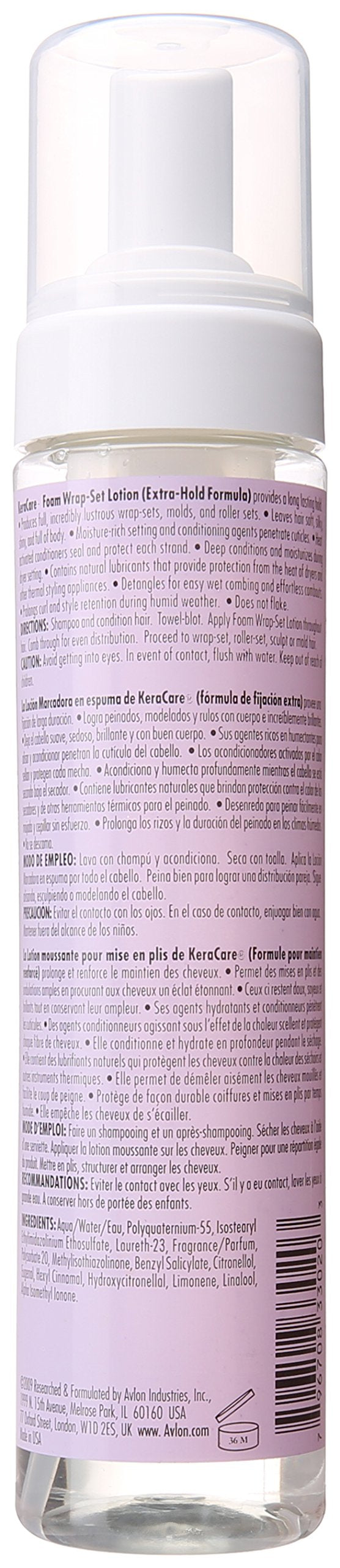 KeraCare Foam Wrap-Set Lotion Extra Hold Formula by Avlon for Unisex - 8 oz Lotion