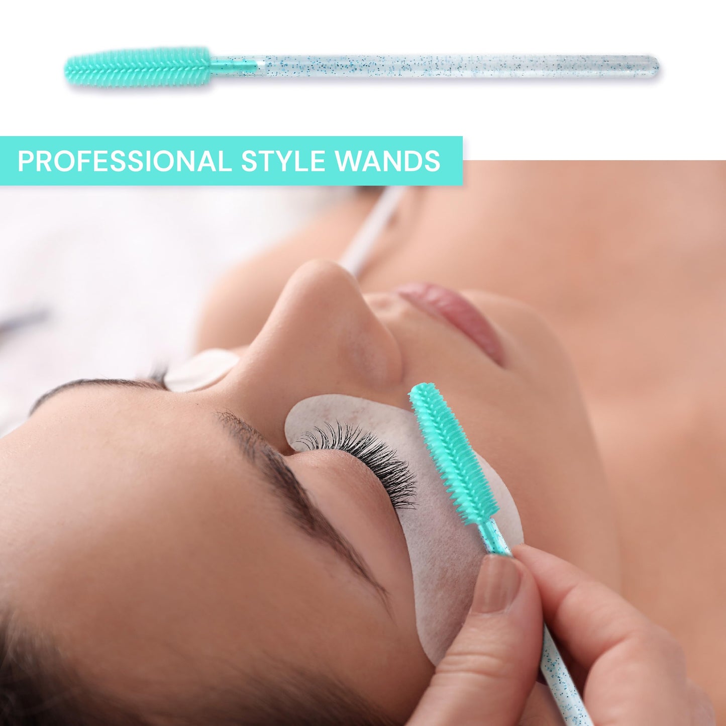 Apothie 50 Pieces Silicone Disposable Mascara Eyelash Wands - Eyebrow & Lash Extension Spoolie Brushes, Comb Separator, Microblading Tool, Applicator
