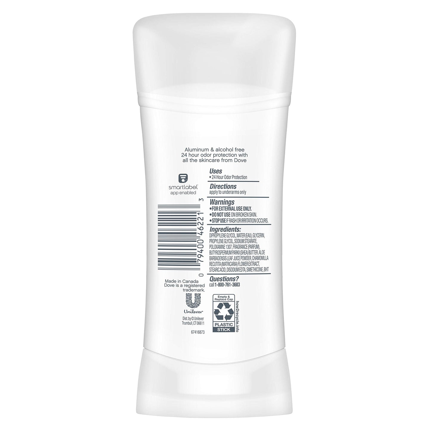 Dove 0% Aluminum Deodorant for Women ¼ Moisturizers Cucumber & Green Tea with 24-Hour Odor Protection,2.6 Ounce (Pack of 3) Beauty and Personal Care Dove