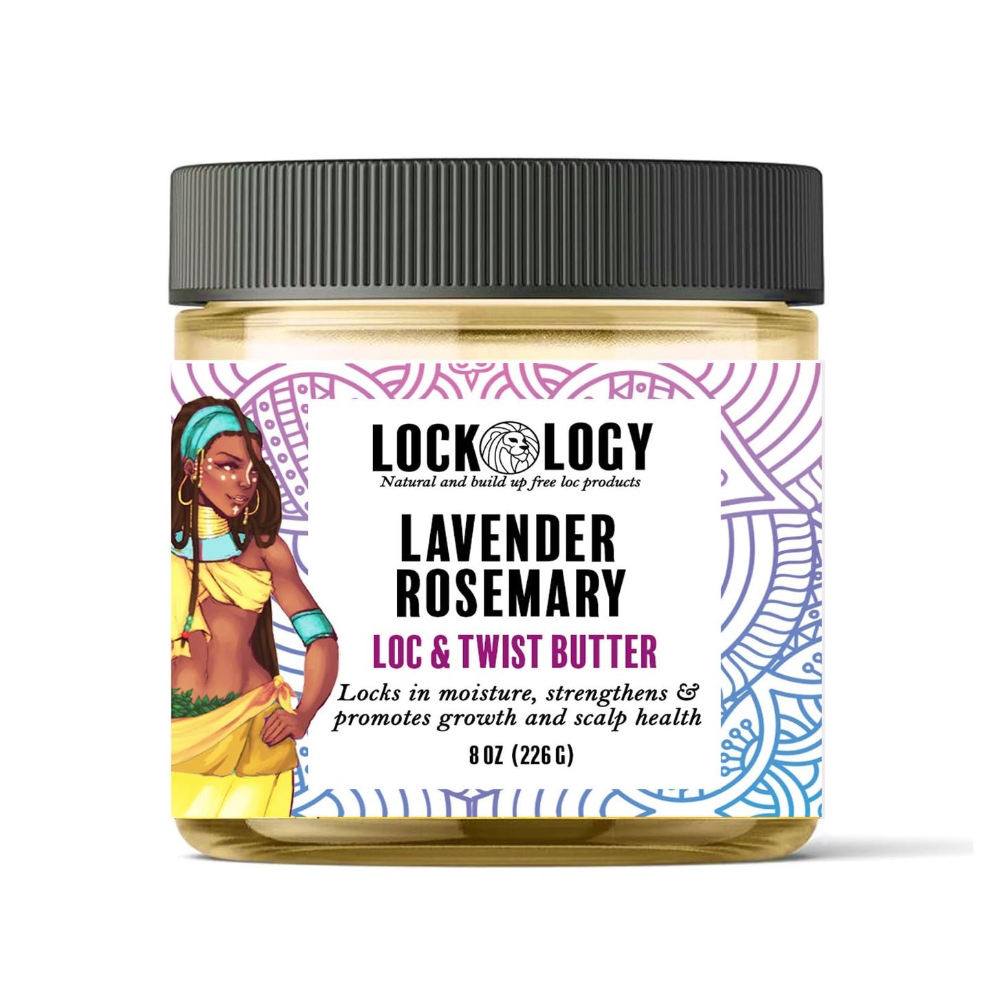 Loc Retwist Butter & Dread Wax for Growth - Lavender Rosemary All Natural NO Build Up Loc Products by Lockology