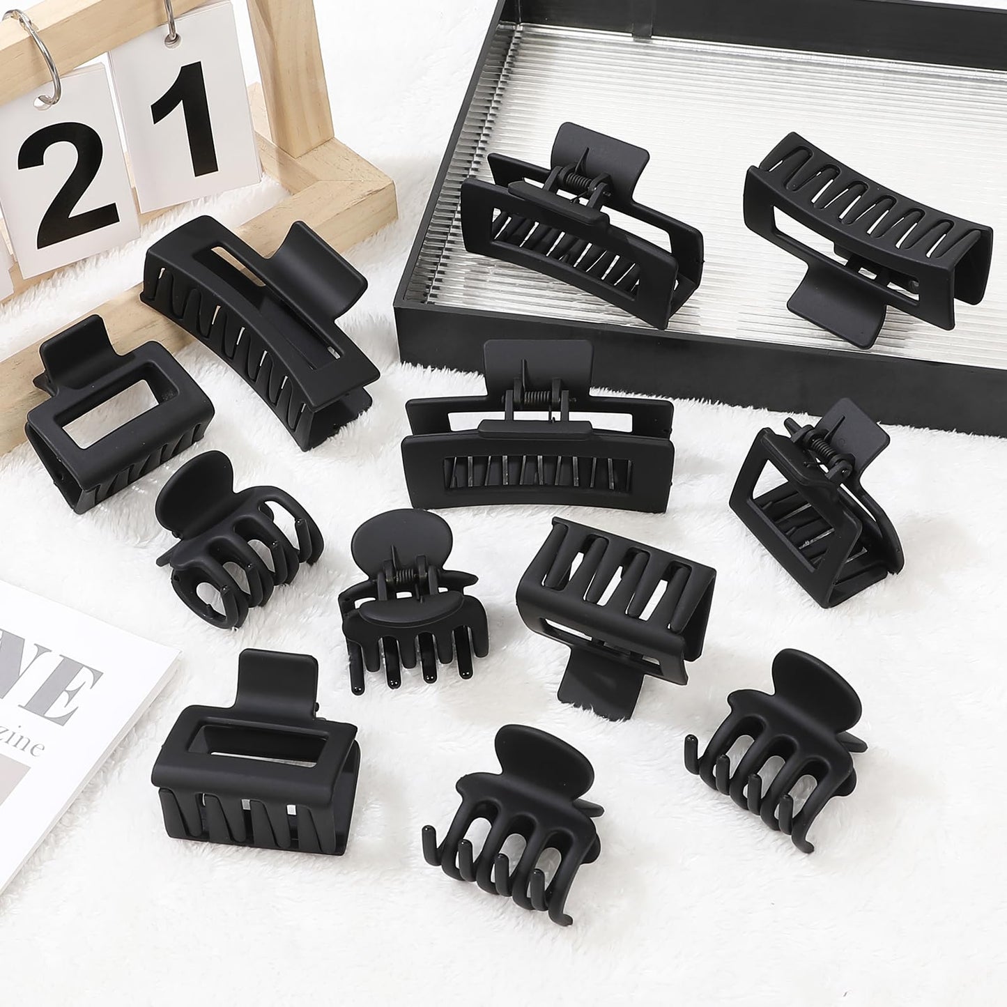 SMKSL 3 Styles Hair Clips for Women Small Medium Big Claw Clips for Thin Thick Hair 12 Pcs Hair Claw Clips Hair Clips Combination Hair Accessories Beauty and Personal Care SMKSL