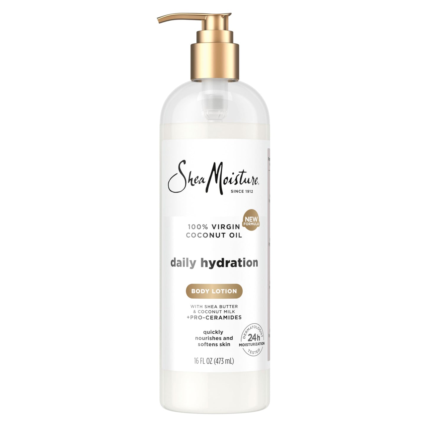 SheaMoisture Daily Hydration Body Lotion with 100% Virgin Coconut Oil, Shea Butter, Coconut Milk and Pro-Ceramides, Quickly Nourish & Soften Skin, 24H