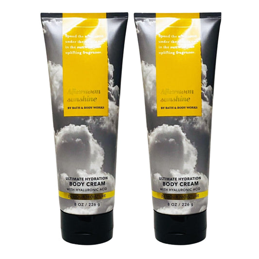Bath & Body Works Ultra Shea Body Cream, 8oz Each, Pack of 2 (Afternoon Sunshine)