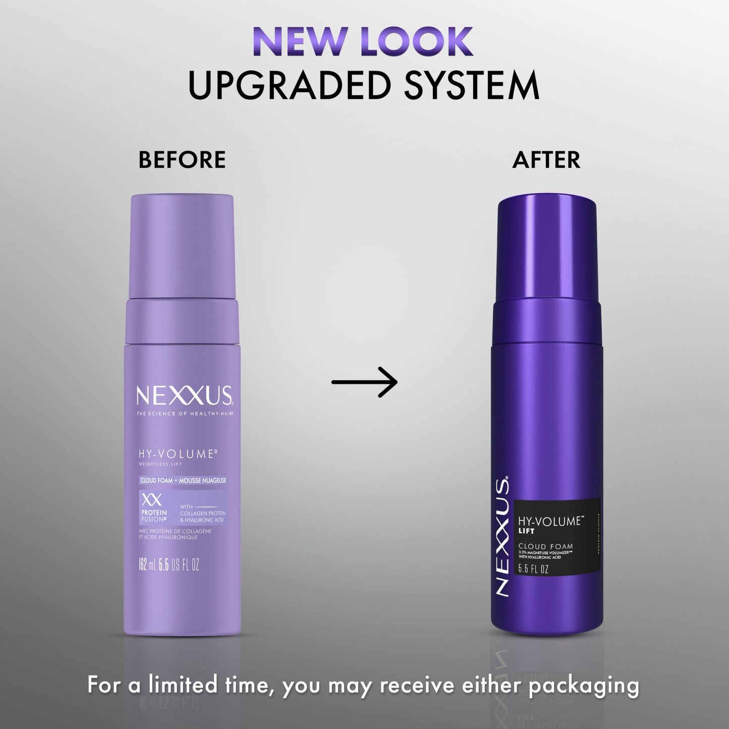 Nexxus Hy-Volume Cloud Foam Hair Foam for Lift and Volume For Flat & Limp Hair Hair Styling Foam Powered by Magnitube Volumizer Technology
