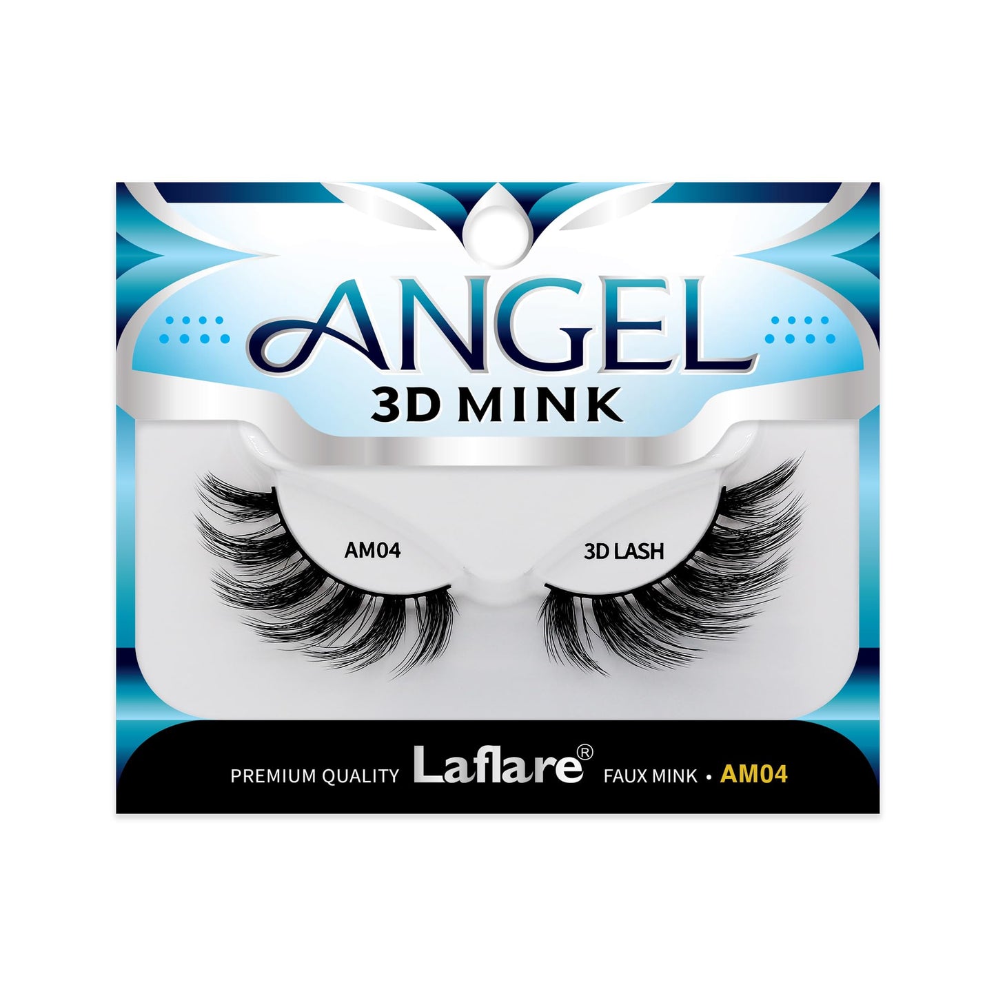Laflare 3D MINK ANGEL Eyelashes, Soft, Feather-Light, Double-Layer, Voluminous, Glamorous, Fluffy, Striking Look, Reusable Premium Quality False Mink…