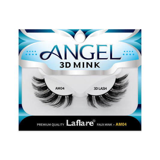 Laflare 3D MINK ANGEL Eyelashes, Soft, Feather-Light, Double-Layer, Voluminous, Glamorous, Fluffy, Striking Look, Reusable Premium Quality False Mink…