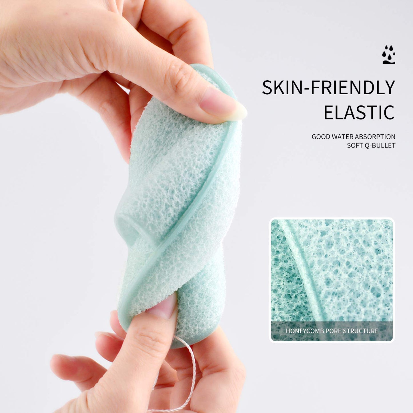 DAGEDA 2 PCS Konjac Facial Sponge, Deep Pore Cleansing and Exfoliating Blackheads, Daily Facial Cleansing, Makeup Remover, Glove Bath Sponge, Suitable