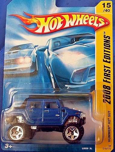 Hot Wheels 1:64 Diecast car 2008 First Editions Hummer H2 SUT Blue 15 of 40 (08 015/172) 1:64 Scale Collectible Die Cast Car