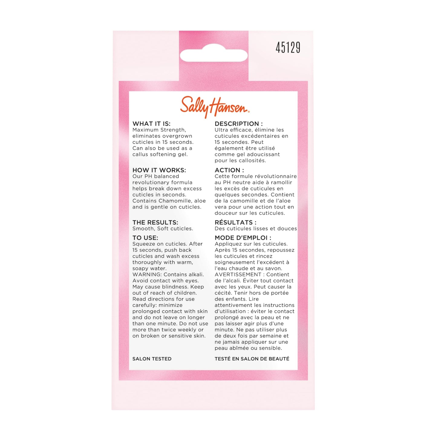 Sally Hansen Instant Cuticle Remover™, Nail Treatment, Fast Drying, Contains Aloe and Chamomile Beauty & Personal Care Sally Hansen