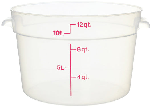 Cambro Camware Translucent Round Food Storage Containers, 12 Quart (RFS12PP) Category: Food Storage Round Containers
