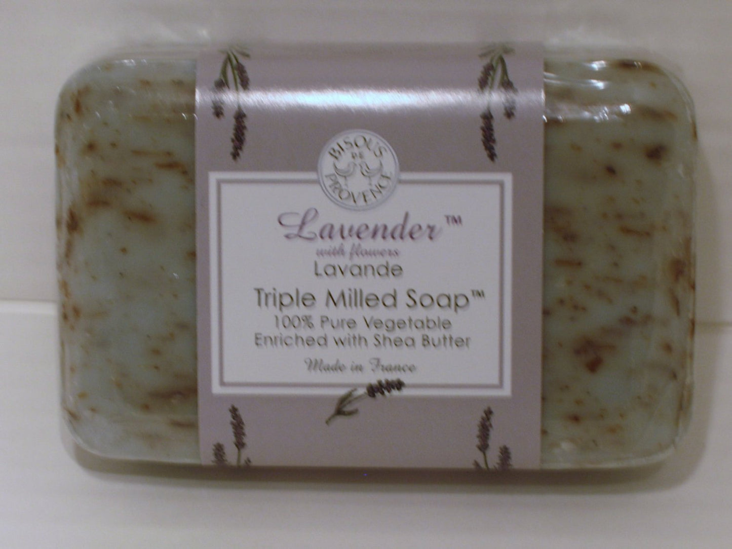 Bisous De Provence Lavender Triple Milled Soap Enriched with Shea Butter