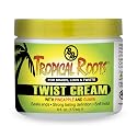 Bronner Bros Tropical Roots Twist Cream - Styling & Twisting Cream for Natural Hair, Braids, Locs & Twists - Seals Ends, Soft Hold, No Flaking & No