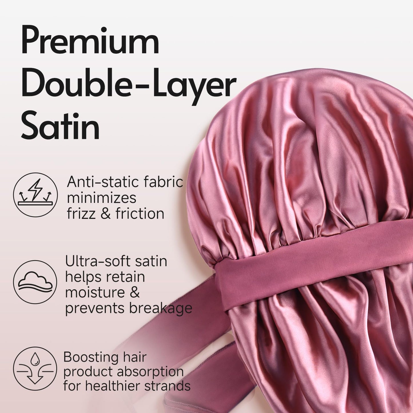 Yanideer 3 Pcs Adjustable Satin Bonnets for Sleeping Gold Beauty and Personal Care Yanideer