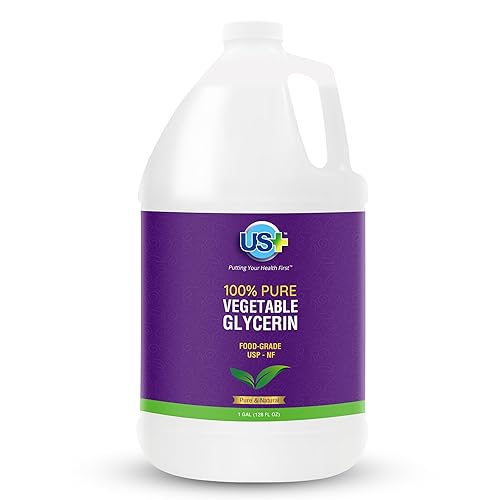US+ 100% Pure Vegetable Glycerin - Pharmaceutical & Food Grade (USP) - Premium Quality All-Natural Moisturizer & Cleanser - For skin, hair, soaps