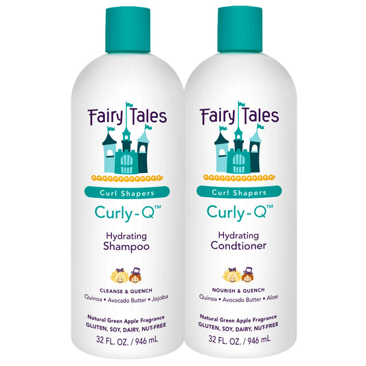 Fairy Tales Curly-Q Hydrating Shampoo and Conditioner for Kids - Paraben, Sulfate, Gluten and Nut Free - For All Curl Types Including Multi Cultural Beauty & Personal Care Fairy Tales