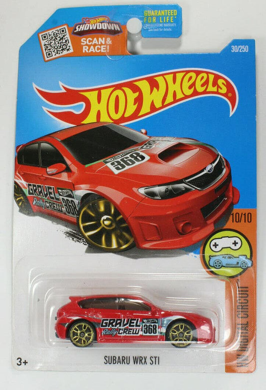 Hot Wheels 2016 HW Digital Circuit Subaru WRX STI 30/250, Red