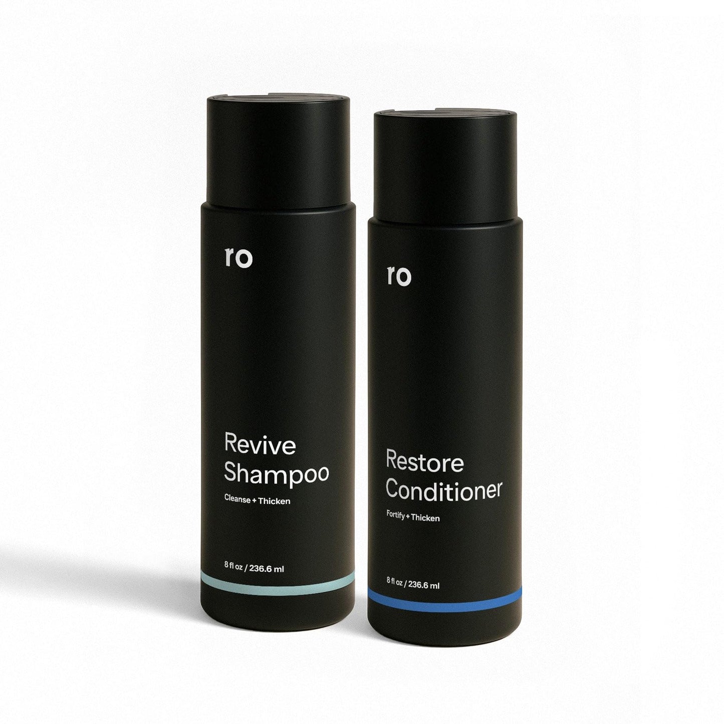 Ro Men's Revive Shampoo & Restore Conditioner Duo | Exfoliates, Clarifies, Fortifies & Moisturizes for Thicker Looking Hair, Made Without Sulfates