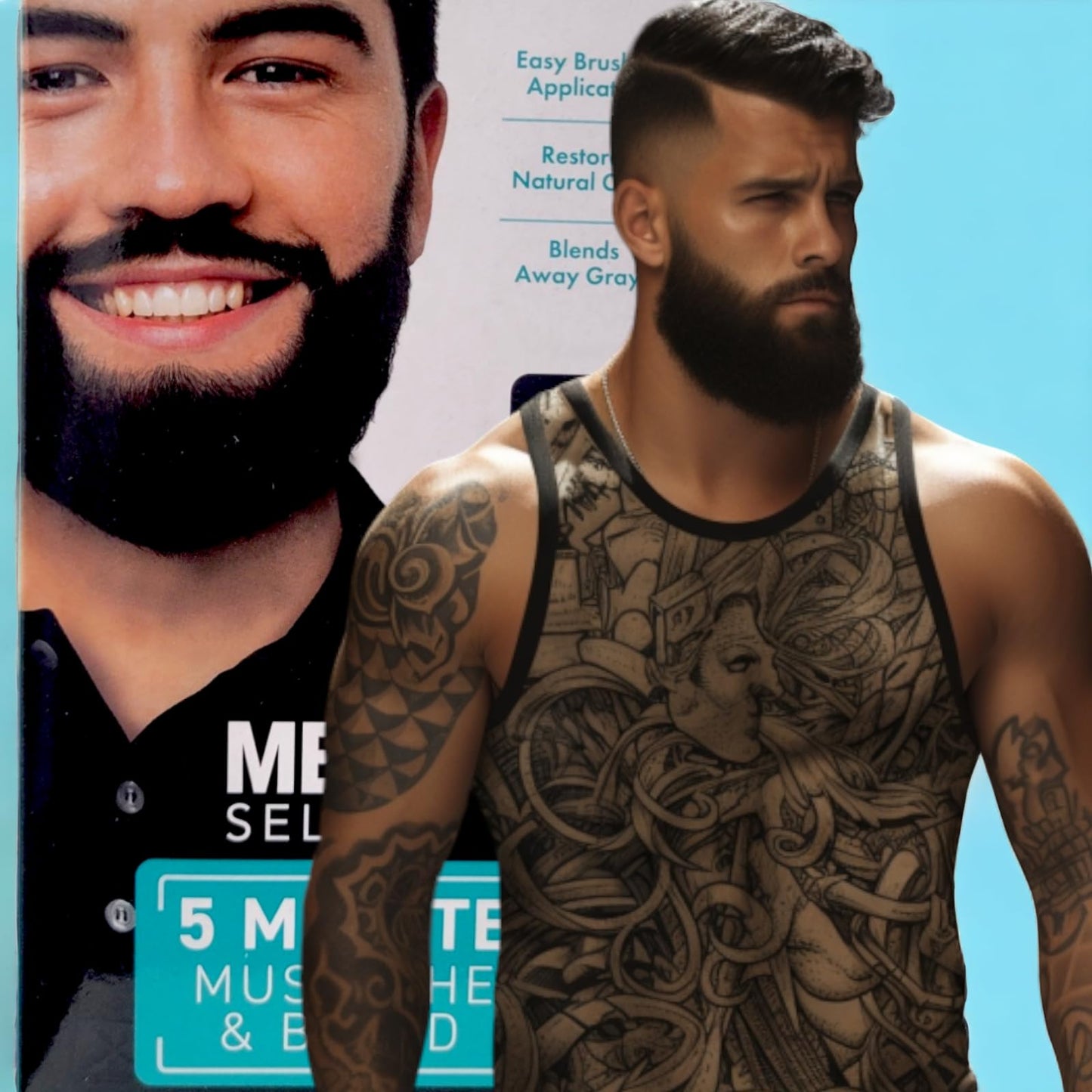 Wholesale MUSTACHE & BEARD COLOR-BLACK #MEN SELECT