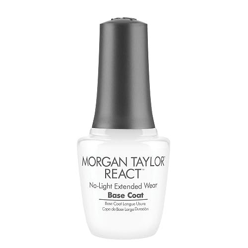 Morgan Taylor REACT Base Coat - Gelish Infused Technology for Up to 10 Days of Wear, No LED Light Needed, Easy Soak-Free Removal, Professional Nail Beauty & Personal Care Morgan Taylor