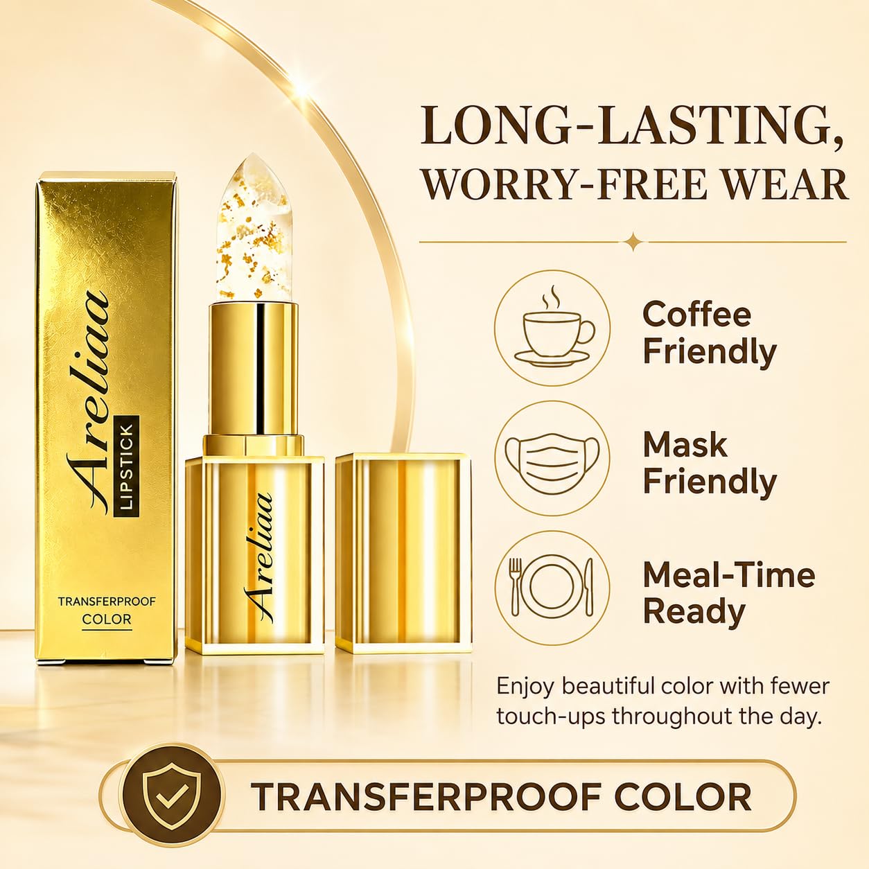 Areliaa Lipstick for Older Women, Skin-Adaptive Lipstick - The Lipsticks That Adapts to You, Long Lasting Moisturizing, PH Lipsticks Color Changing,