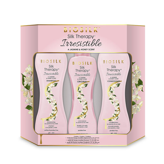 BioSilk Irresistible Trio Kit, Shampoo, Conditioner & Reconstructing Treatment, Sulfate, Paraben & Cruelty-Free, 7 Oz + 7 Oz + 5.64 Oz (3 Products)