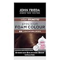 John Frieda Precision Foam Colour, Light Natural Brown 6N, Full-Coverage Hair Color Kit, Anti-Fade Gray Coverage, Deep Color Saturation Hair Dye, 1