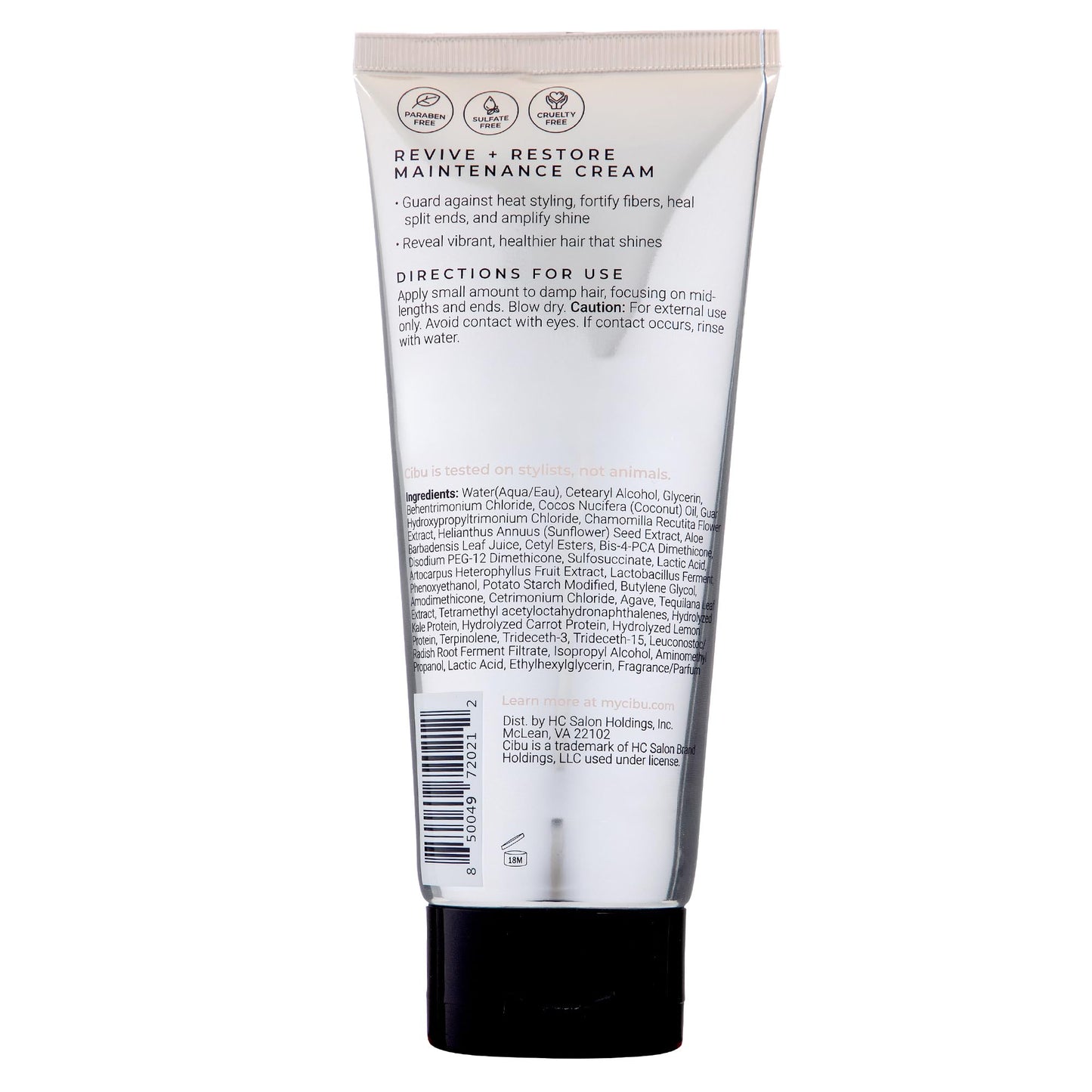 CIBU Revive and Restore Maintenance Cream - Heat Protectant for Hair with Oleic Acid, Linoleic Acid, Vitamin E - Heat Protectant Cream to Fortify