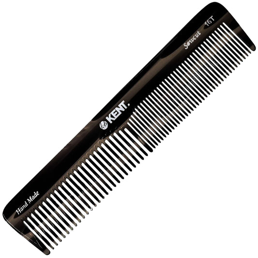 Kent 16T Fine and Wide Tooth for Daily Grooming,Handmade Styling Comb for All Hair Types,Wet or Dry Hair Detangling Comb for Men and Women,Saw Cut Beauty and Personal Care KENT Default Title