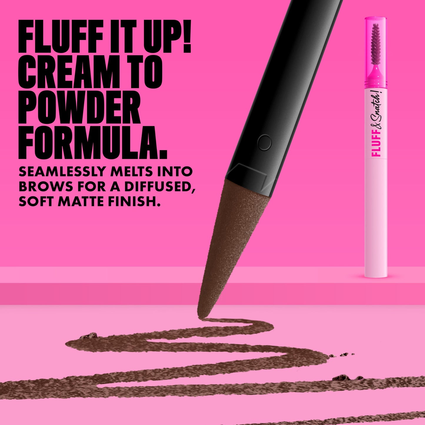 NYX PROFESSIONAL MAKEUP Fluff & Snatch Brow Powder Pen, Cream To Powder Eyebrow Pen For Soft, Defined Brows, Smudge and Transfer-Resistant Formula