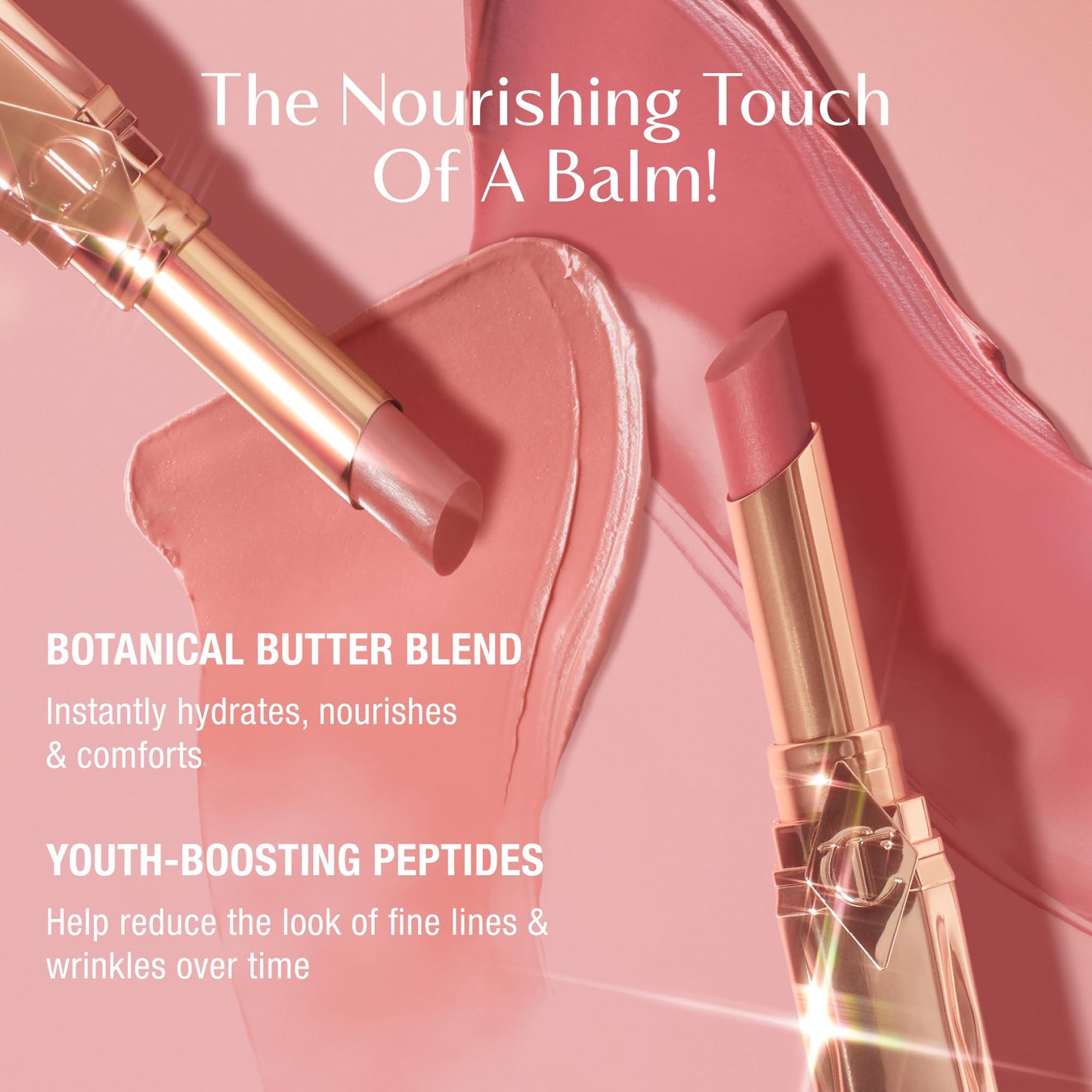 Charlotte Tilbury Pillow Talk Blush Balm Lip Tint - Long-Lasting, Buildable Sheer Tint with Peptides for Hydrated, Blushed Looking Lips - 24 HR Beauty and Personal Care Charlotte Tilbury